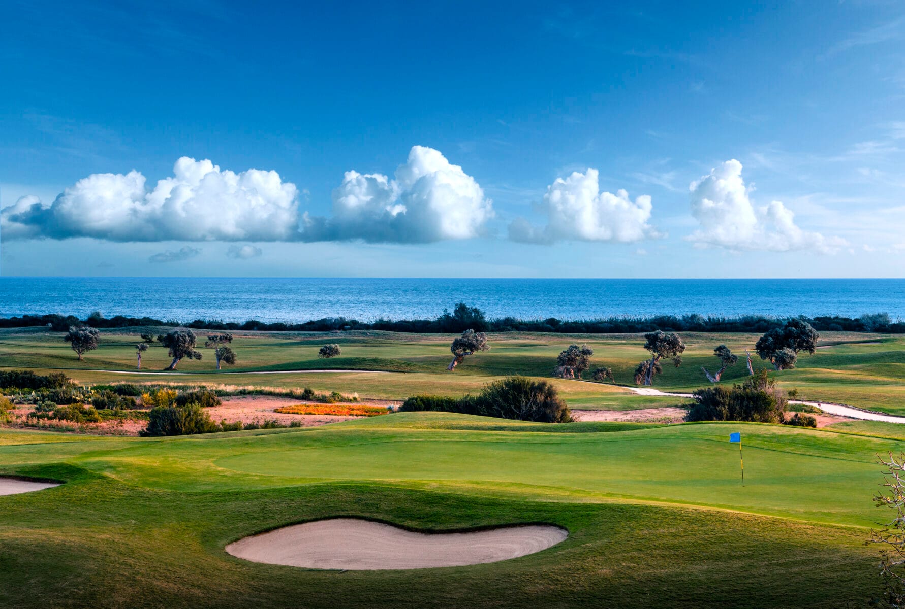 San Domenico Golf Club in Fasano, mit Blick auf die Adria
